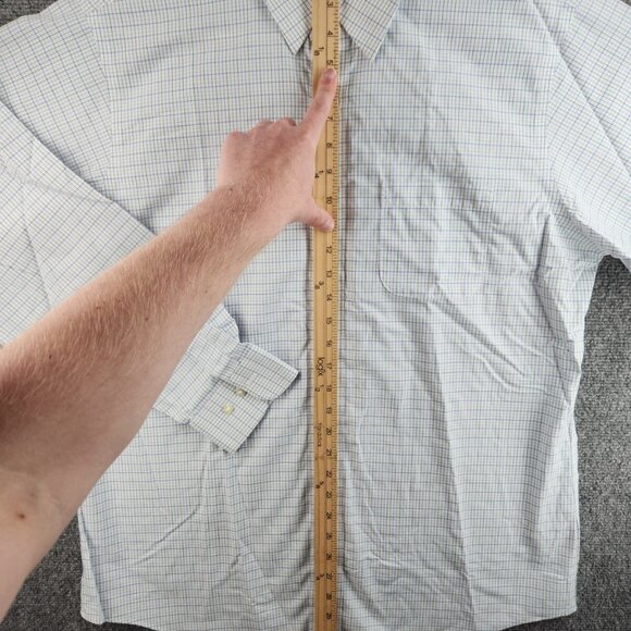 Brooks Brothers Regent 16.5 4/5 Cotton Non-Iron Blue and Green Check Long Sleeve - Picture 12 of 16
